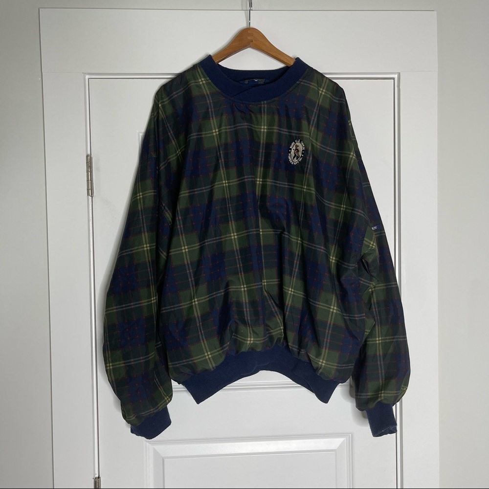 Vintage 1999 US Open Plaid Sweatshirt Windbreaker Sz XL - Picture 6 of 12